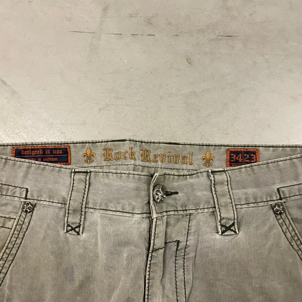 Y2K rock revival cargo shorts 34
